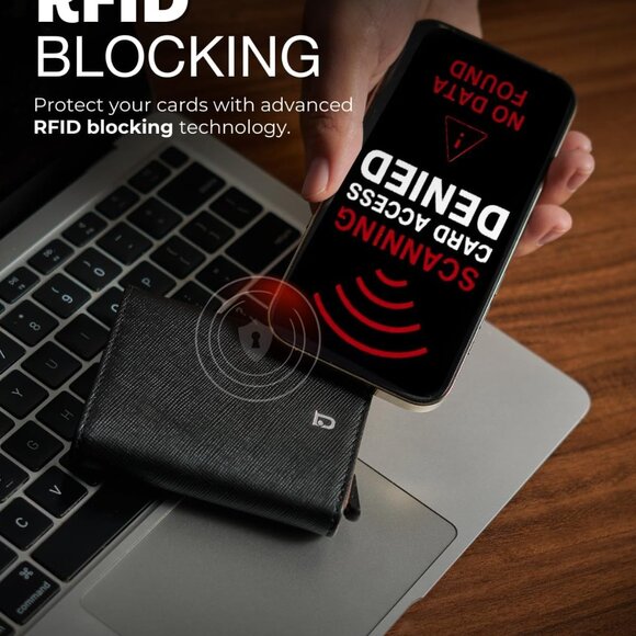 Artisanal Handcrafted Full Grain Leather Wallet for Men - Sleek RFID Card Holder - Picture 5 of 6